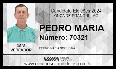 Candidato PEDRO MARIA 2024 - ONÇA DE PITANGUI - Eleições