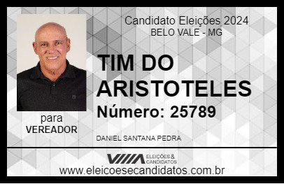 Candidato TIM DO ARISTOTELES 2024 - BELO VALE - Eleições