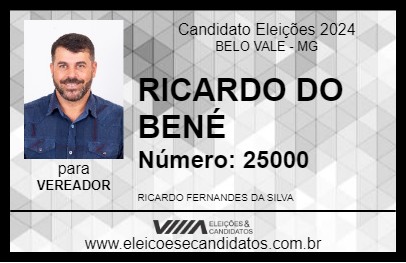 Candidato RICARDO DO BENÉ 2024 - BELO VALE - Eleições