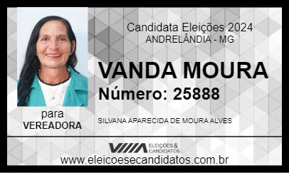 Candidato VANDA MOURA 2024 - ANDRELÂNDIA - Eleições