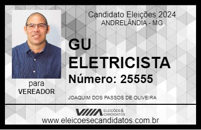 Candidato GU ELETRICISTA 2024 - ANDRELÂNDIA - Eleições