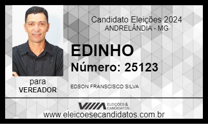 Candidato EDINHO 2024 - ANDRELÂNDIA - Eleições