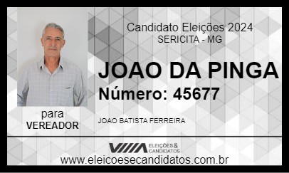 Candidato JOAO DA PINGA 2024 - SERICITA - Eleições