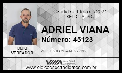 Candidato ADRIEL VIANA 2024 - SERICITA - Eleições