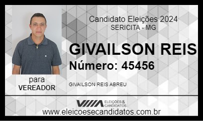 Candidato GIVAILSON REIS 2024 - SERICITA - Eleições