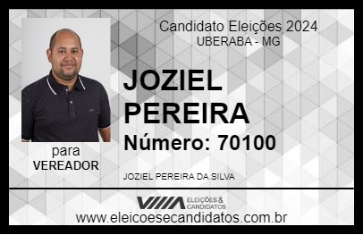 Candidato JOZIEL PEREIRA 2024 - UBERABA - Eleições