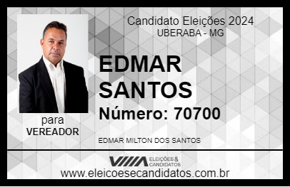 Candidato EDMAR SANTOS 2024 - UBERABA - Eleições