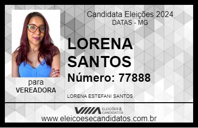 Candidato LORENA SANTOS  2024 - DATAS - Eleições