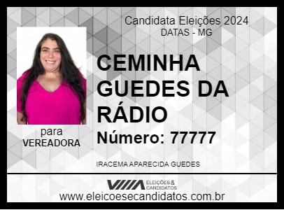 Candidato CEMINHA GUEDES DA RÁDIO  2024 - DATAS - Eleições