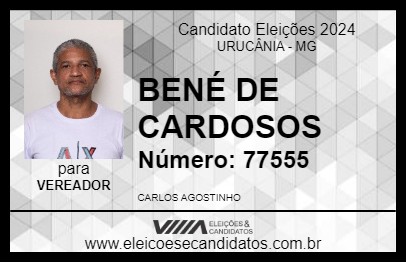 Candidato BENÉ DE CARDOSOS 2024 - URUCÂNIA - Eleições