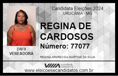 Candidato REGINA DE CARDOSOS 2024 - URUCÂNIA - Eleições