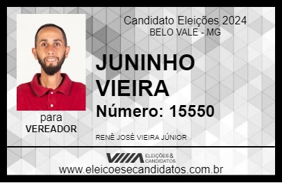 Candidato JUNINHO VIEIRA 2024 - BELO VALE - Eleições