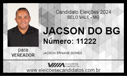 Candidato JACSON DO BG 2024 - BELO VALE - Eleições