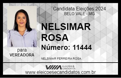 Candidato NELSIMAR ROSA 2024 - BELO VALE - Eleições