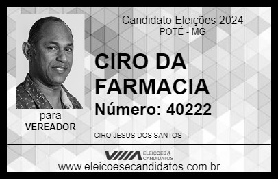 Candidato CIRO DA FARMACIA 2024 - POTÉ - Eleições