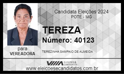 Candidato TEREZA 2024 - POTÉ - Eleições