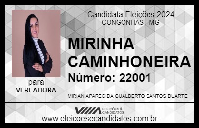 Candidato MIRINHA CAMINHONEIRA 2024 - CONGONHAS - Eleições