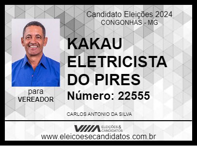 Candidato KAKAU ELETRICISTA DO PIRES 2024 - CONGONHAS - Eleições