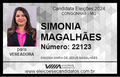 Candidato SIMONIA MAGALHÃES 2024 - CONGONHAS - Eleições