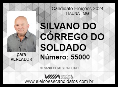 Candidato SILVANO DO CÓRREGO DO SOLDADO 2024 - ITAÚNA - Eleições