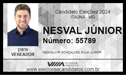 Candidato NESVAL JÚNIOR 2024 - ITAÚNA - Eleições