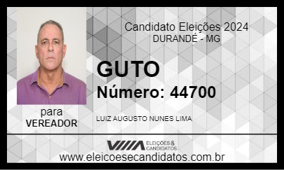 Candidato GUTO 2024 - DURANDÉ - Eleições