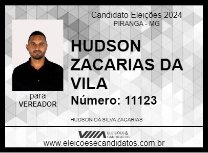 Candidato HUDSON ZACARIAS DA VILA 2024 - PIRANGA - Eleições