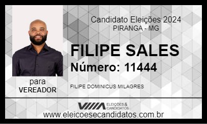 Candidato FILIPE SALES 2024 - PIRANGA - Eleições