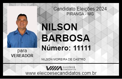 Candidato NILSON BARBOSA 2024 - PIRANGA - Eleições