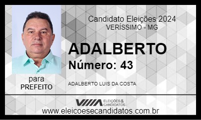 Candidato ADALBERTO 2024 - VERÍSSIMO - Eleições