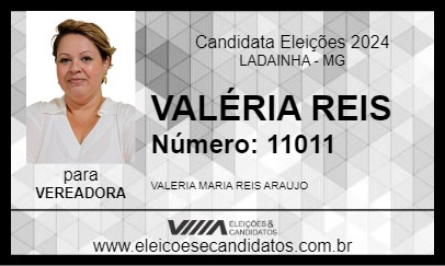 Candidato VALÉRIA REIS 2024 - LADAINHA - Eleições