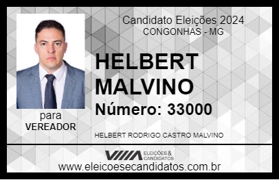 Candidato HELBERT MALVINO 2024 - CONGONHAS - Eleições