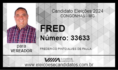 Candidato FRED 2024 - CONGONHAS - Eleições