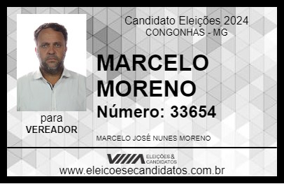 Candidato MARCELO MORENO 2024 - CONGONHAS - Eleições