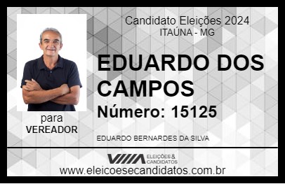 Candidato EDUARDO DOS CAMPOS 2024 - ITAÚNA - Eleições