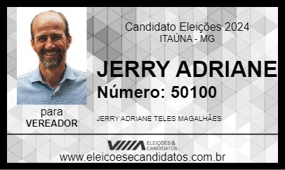 Candidato JERRY ADRIANE 2024 - ITAÚNA - Eleições