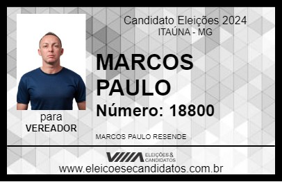 Candidato MARCOS PAULO 2024 - ITAÚNA - Eleições