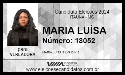 Candidato MARIA LUÍSA 2024 - ITAÚNA - Eleições