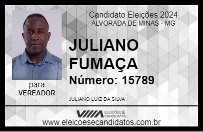 Candidato JULIANO FUMAÇA 2024 - ALVORADA DE MINAS - Eleições