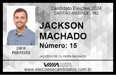 Candidato JACKSON MACHADO 2024 - CAPITÃO ANDRADE - Eleições