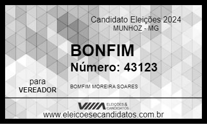 Candidato BONFIM 2024 - MUNHOZ - Eleições