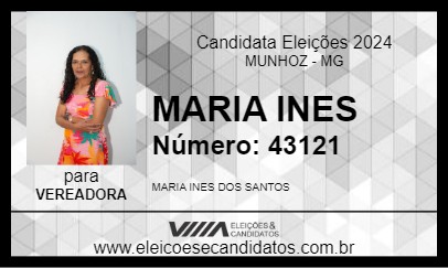 Candidato MARIA INES 2024 - MUNHOZ - Eleições