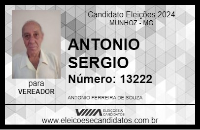 Candidato ANTONIO SERGIO 2024 - MUNHOZ - Eleições