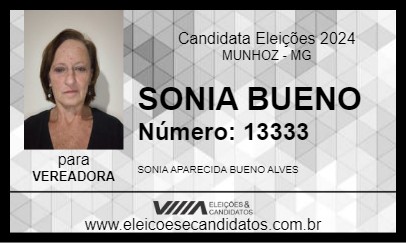 Candidato SONIA BUENO 2024 - MUNHOZ - Eleições