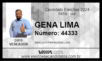 Candidato GENA LIMA 2024 - PATIS - Eleições