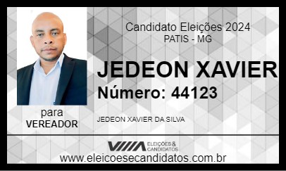 Candidato JEDEON XAVIER 2024 - PATIS - Eleições