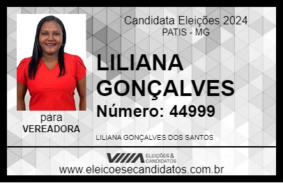 Candidato LILIANA GONÇALVES 2024 - PATIS - Eleições