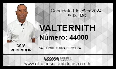 Candidato VALTERNITH 2024 - PATIS - Eleições