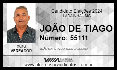 Candidato JOÃO DE TIAGO 2024 - LADAINHA - Eleições