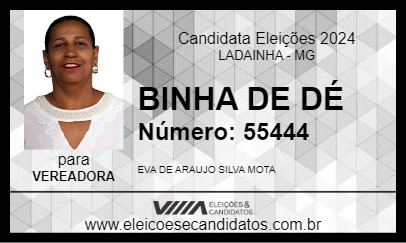 Candidato BINHA DE DÉ 2024 - LADAINHA - Eleições